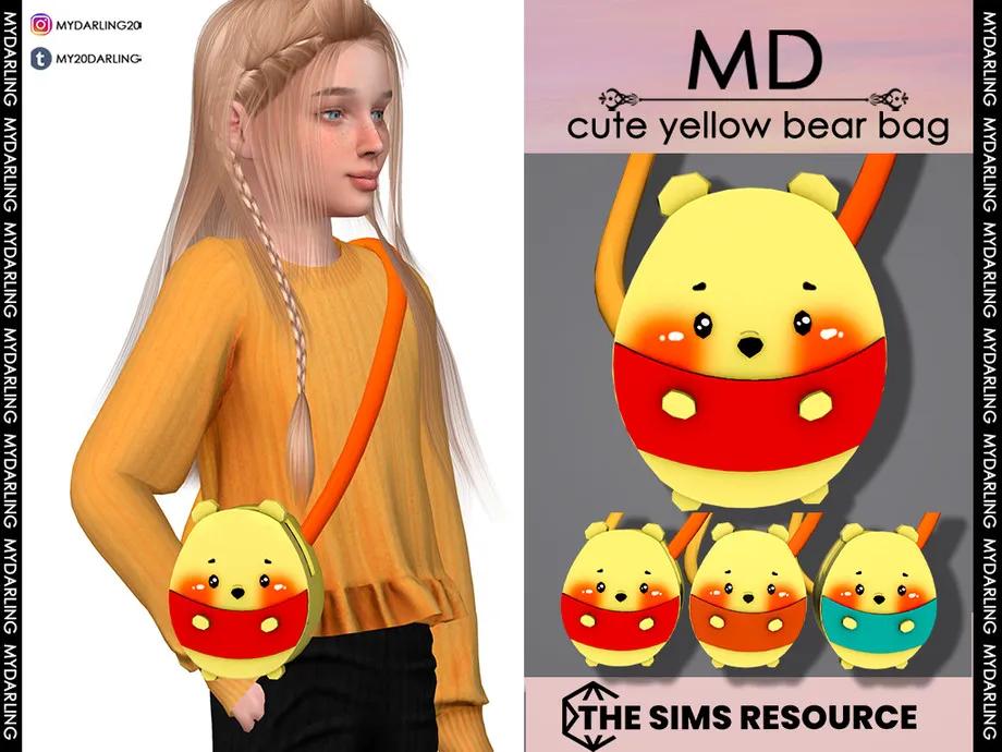 cute yellow bear bag Child