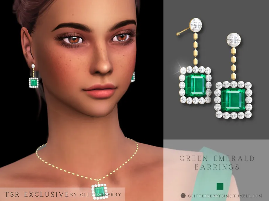 Green Emerald Earrings