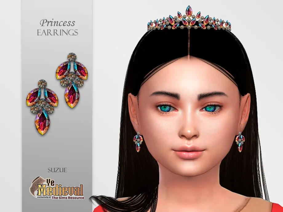 YeMedieval Princess Earrings Child