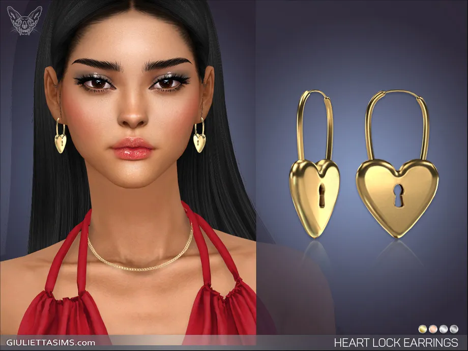 Heart Lock Earrings