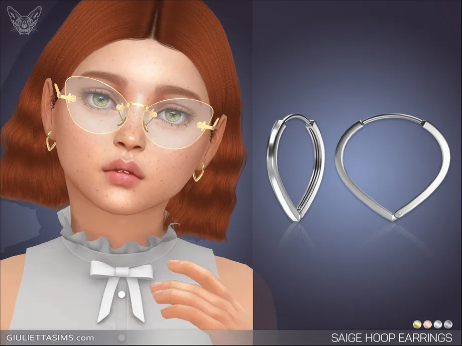 Saige Hoop Earrings For Kids