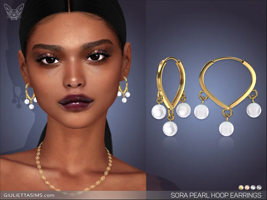 Sora Pearl Hoop Earrings