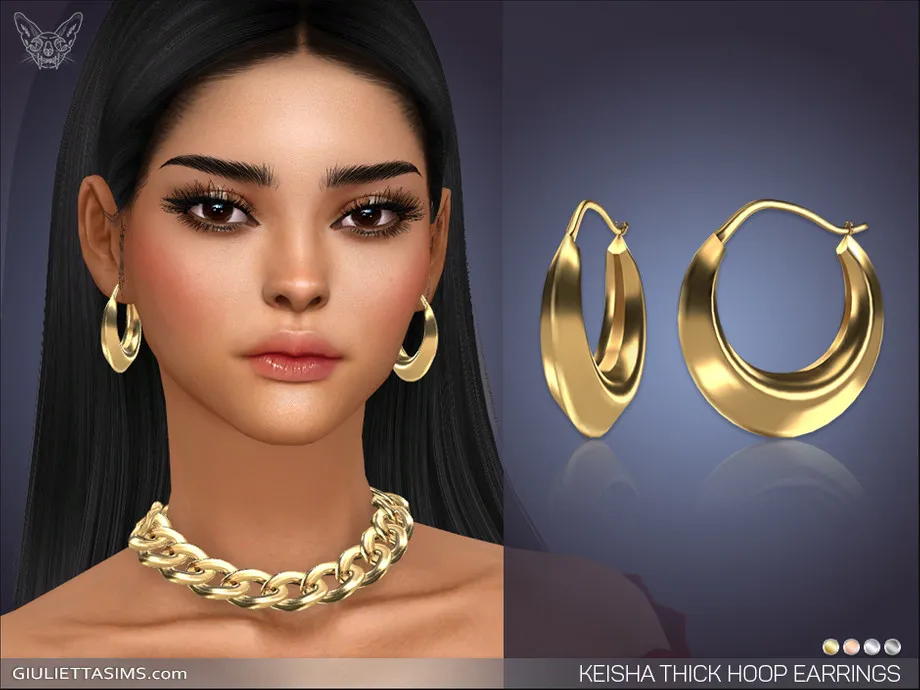 Keisha Thick Hoop Earrings