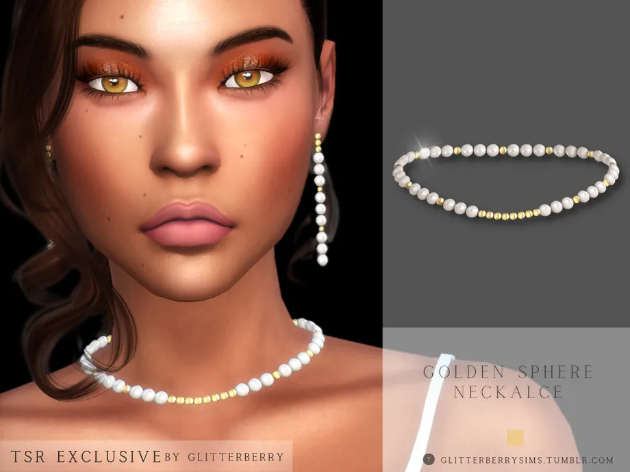 Pearl Gold Sphere Necklace