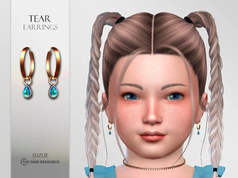 Tear Hoops Earrings Toddler