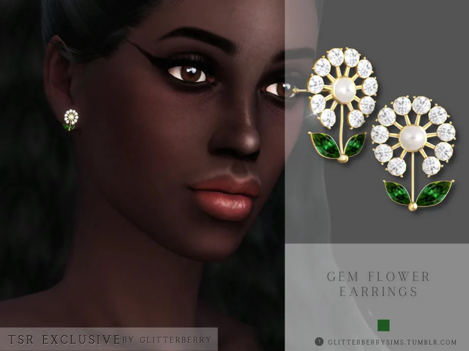 Gem Flower Earrings