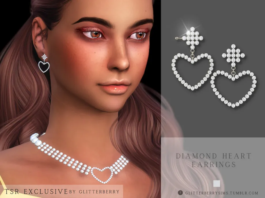 Diamond Heart Earrings
