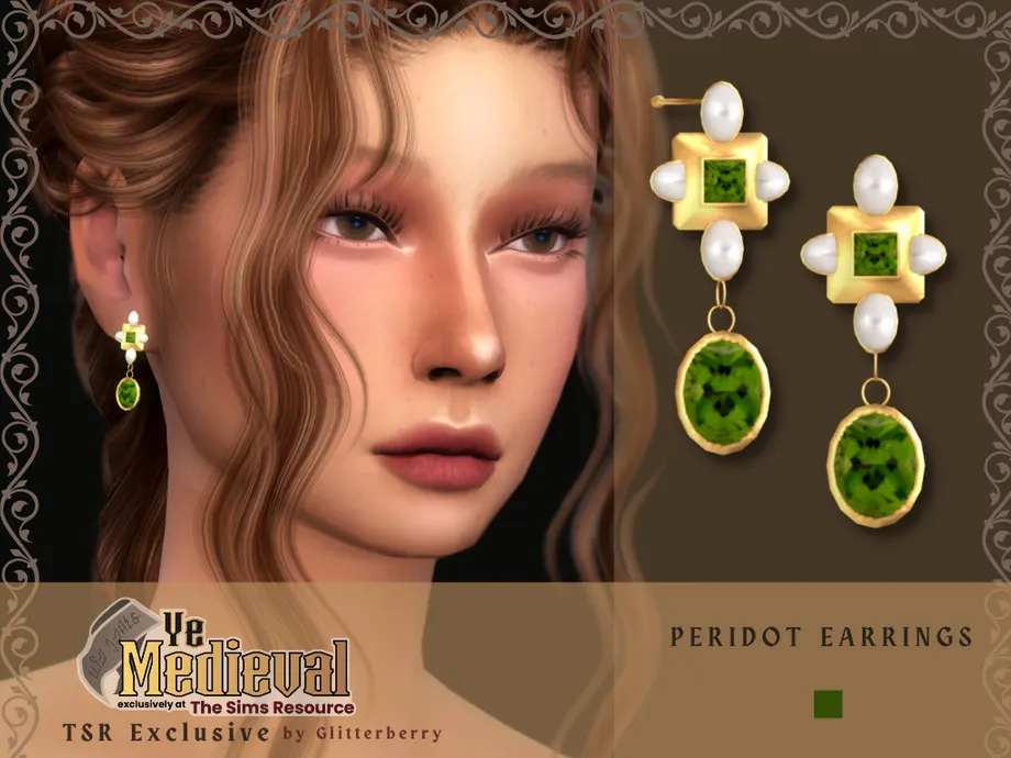 Ye Medieval Peridot Earrings
