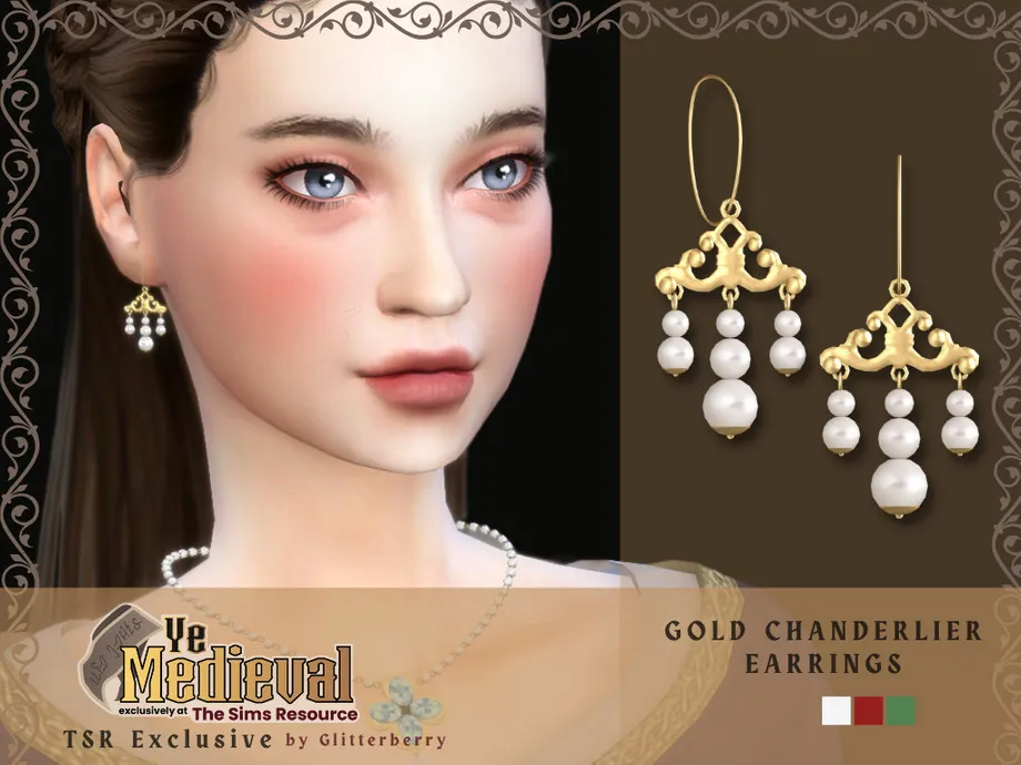 Ye Medieval- Gold Chandelier Earrings