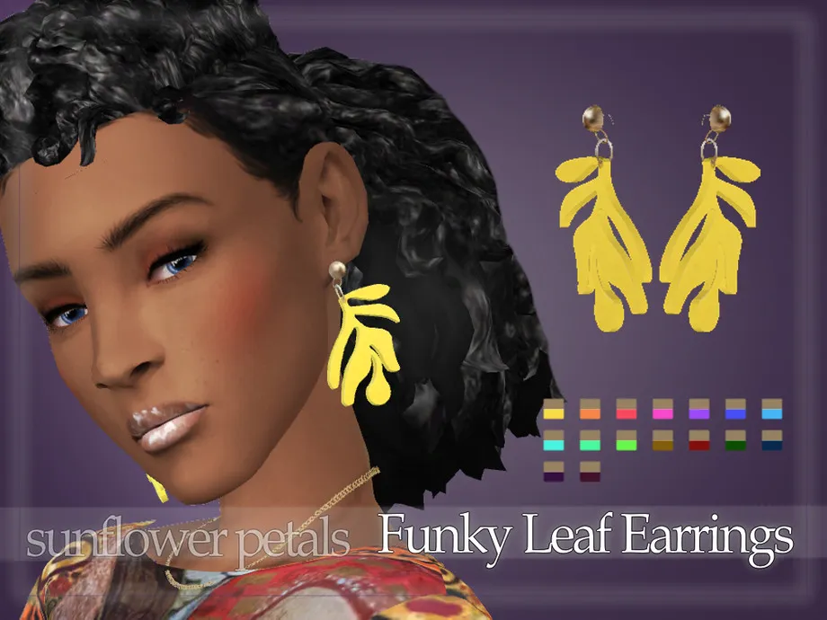 Funky Leaf Earrings