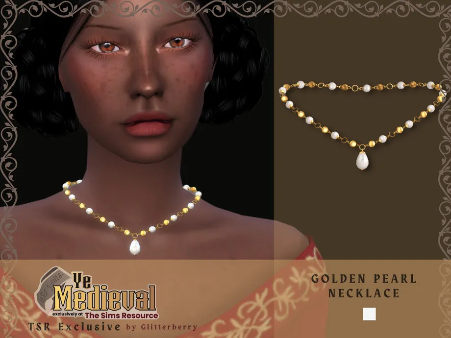 YeMedieval- Gold Pearl Necklace