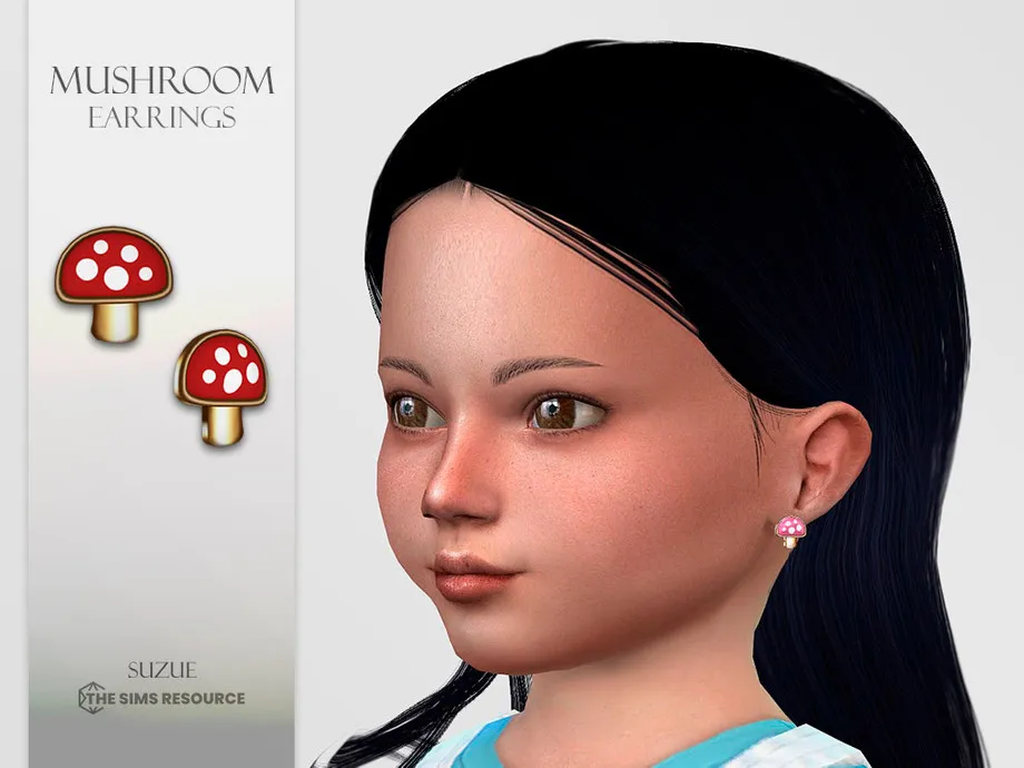 Mushroom Earrings Toddler