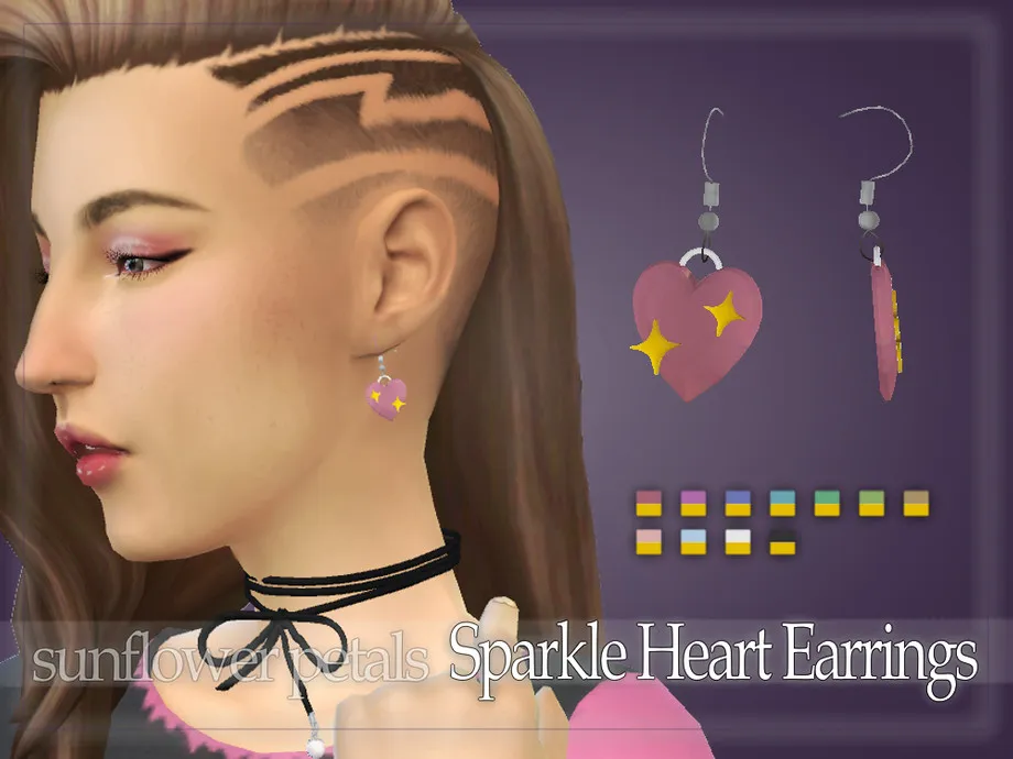 Sparkle Heart Earrings
