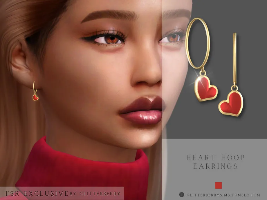 Hoop Heart Earrings