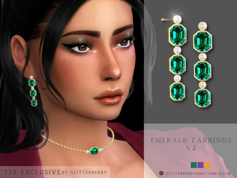 Emerald Earrings v2