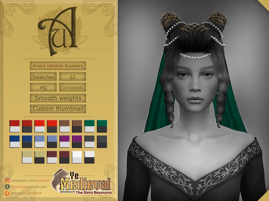 Ye Medieval - Amelot Hair Accessory (hat category)