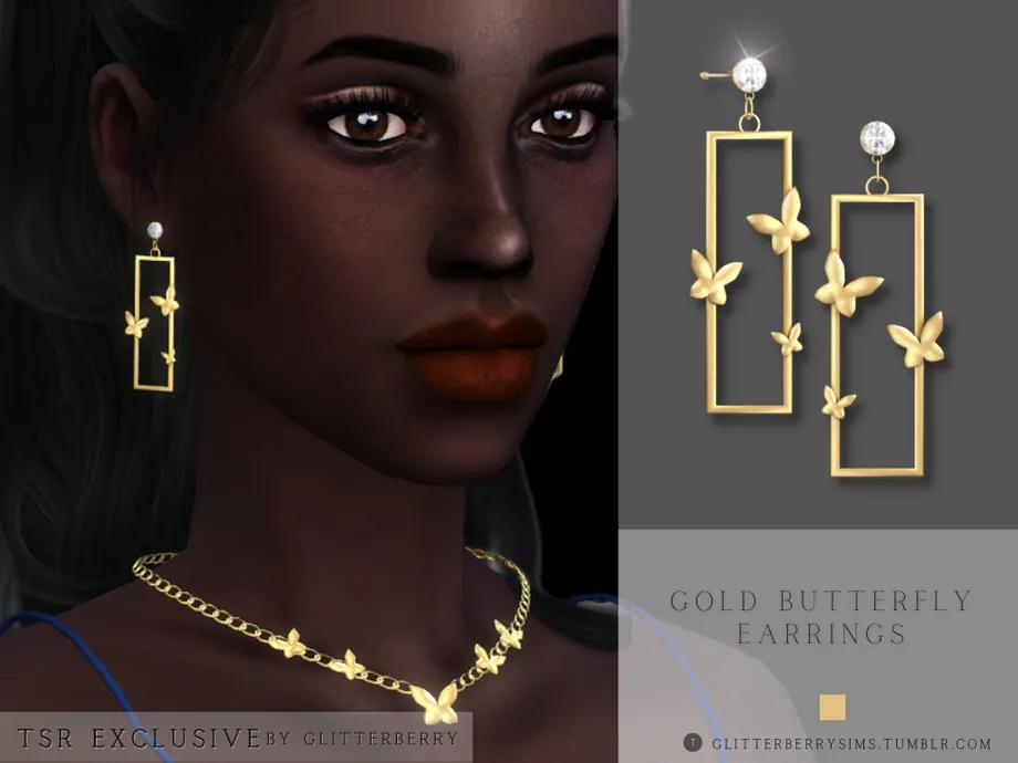 Gold Butterfly Earrings