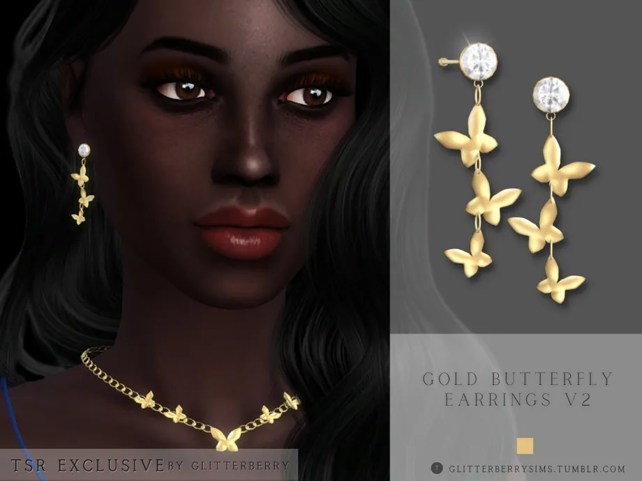 Gold Butterfly Earrings v2