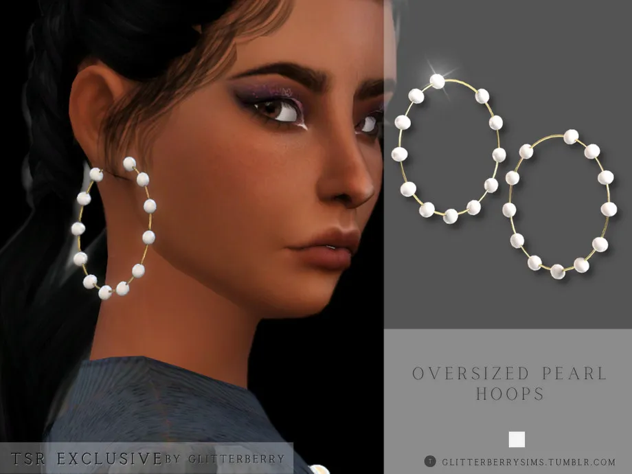 Oversized Pearl Hoops