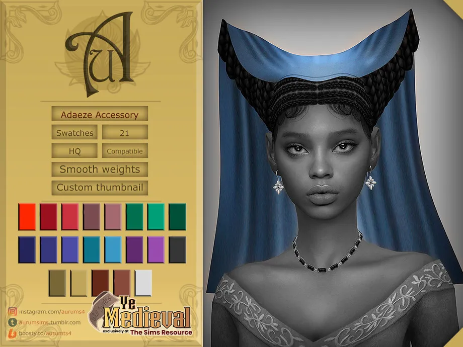 Ye Medieval - Adaeze Hair Accessory (hat category)