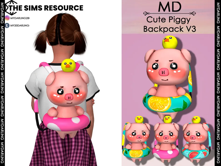 Cute piggy backpack V3 CHILD