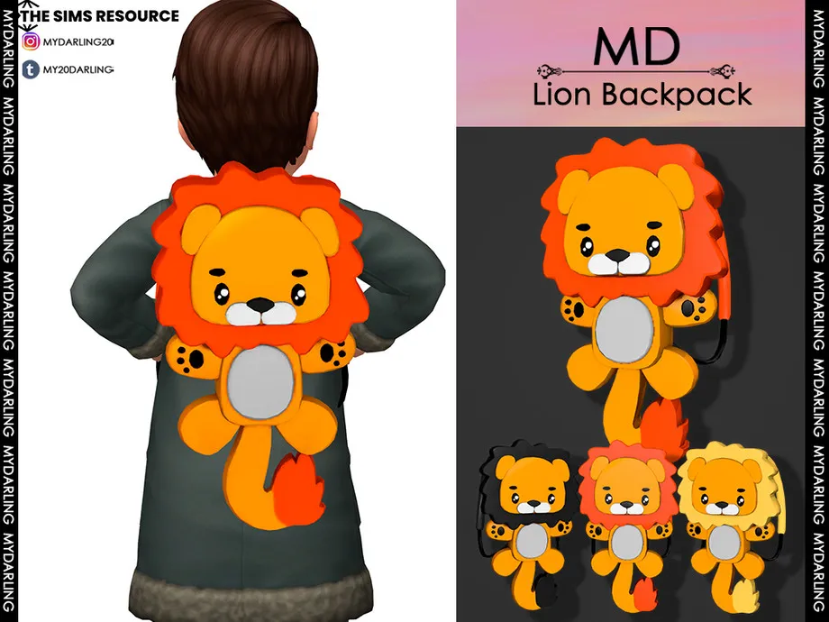 LION BACKPACK TODDLER