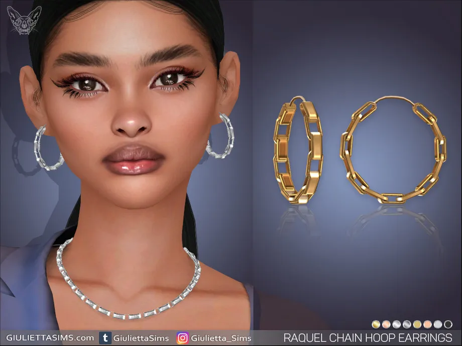 Raquel Chain Hoop Earrings