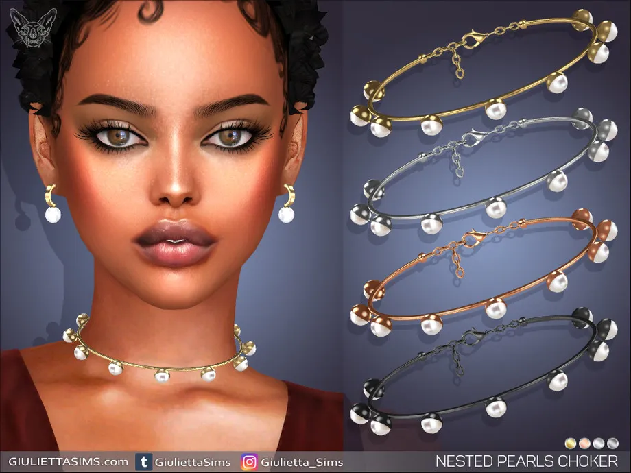 Nested Pearls Choker