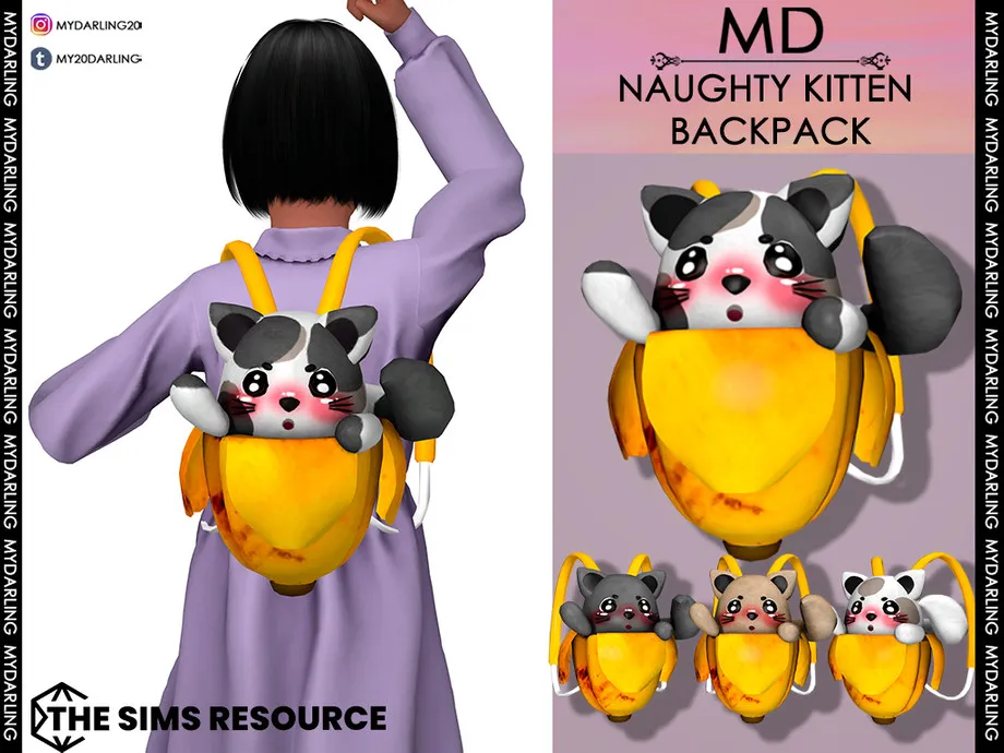 NAUGHTY KITTEN BACKPACK CHILD