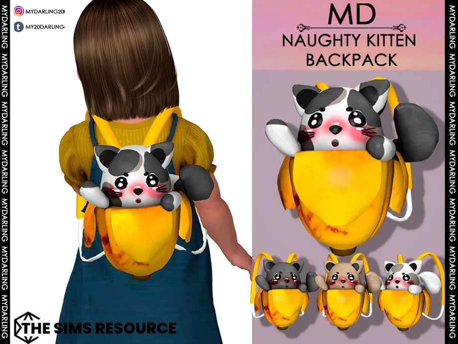 NAUGHTY KITTEN BACKPACK TODDLER