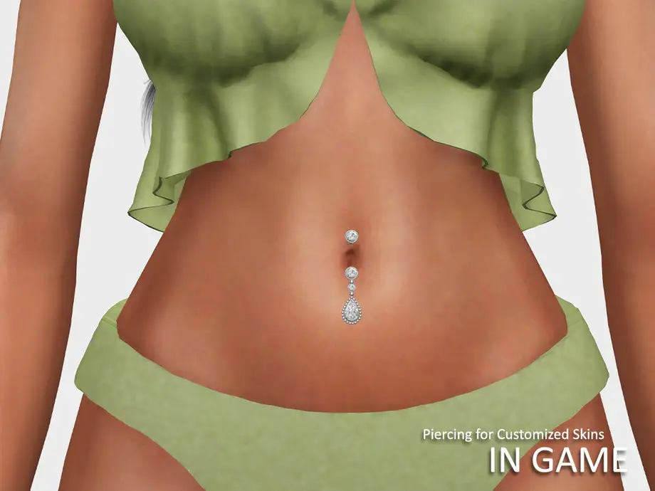 Goddess Belly Piercing B (for Customized Skins)