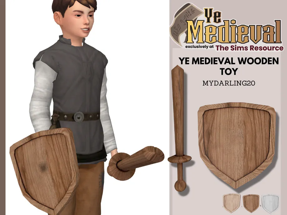 Ye medieval wooden toy child
