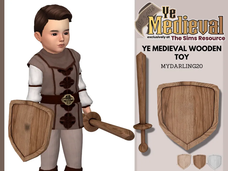 Ye medieval wooden toy toddler