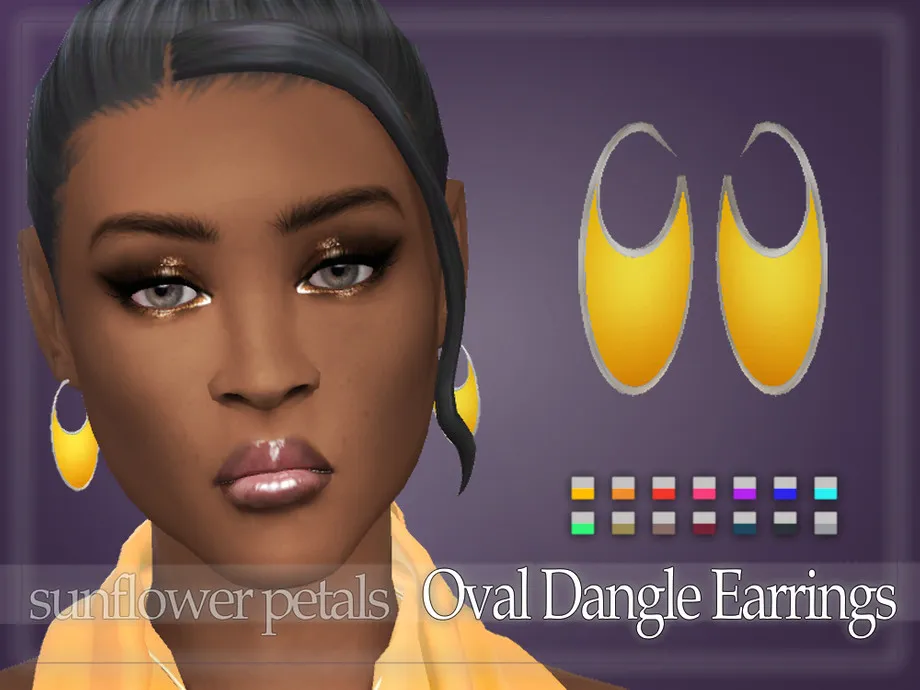 Oval Dangle Earrings