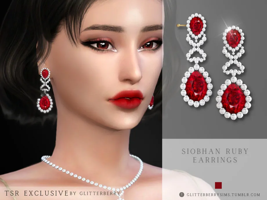 Siobhan Ruby Earrings