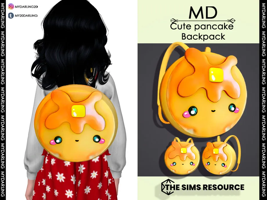 cute pancake backpack Child