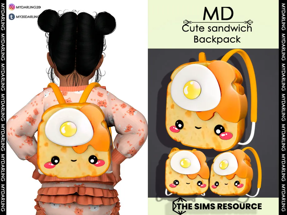 cute sandwich backpack  Toddler