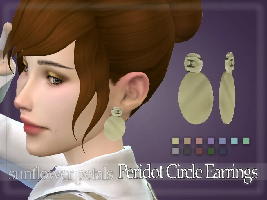 Peridot Circle Earrings