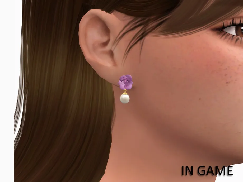 Rose & Pearls Earrings for children