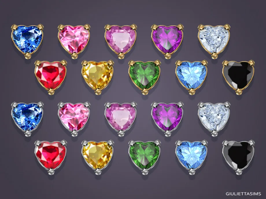 Heart Stud Earrings For Kids