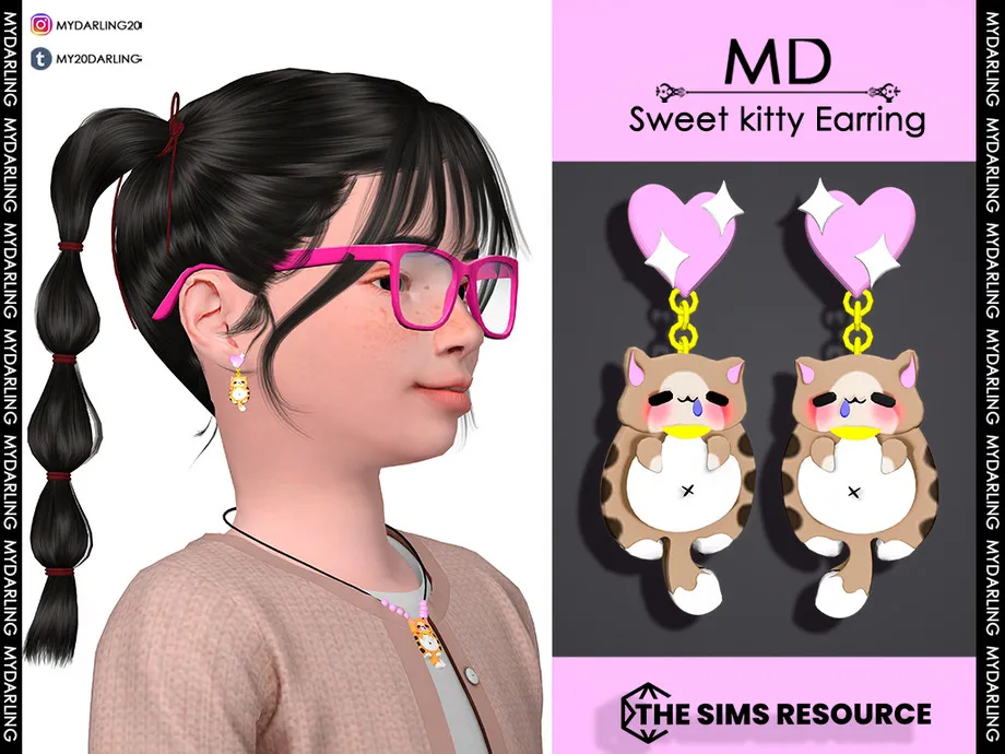 w-920h-690-3508558.jpg Sweet kitty Earring Child - Image 1