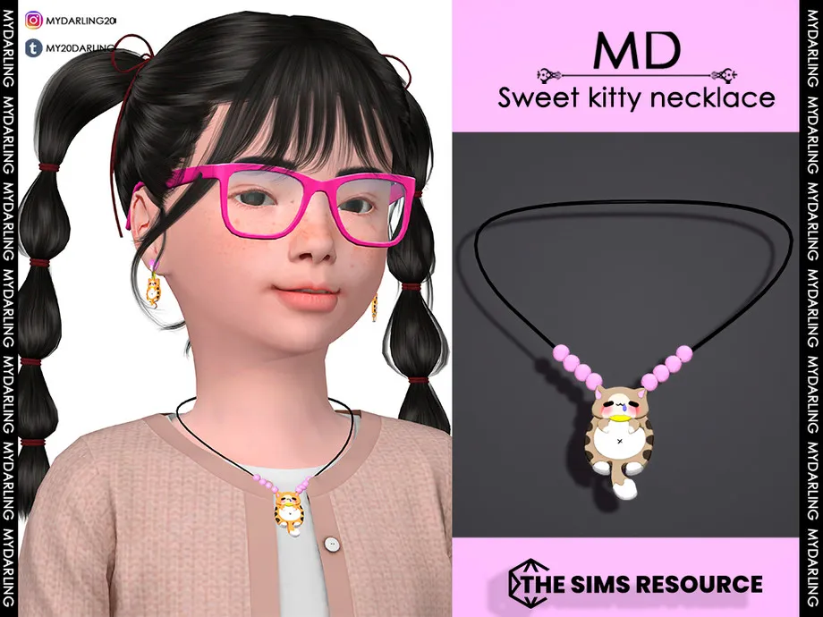 Sweet kitty Necklase Child