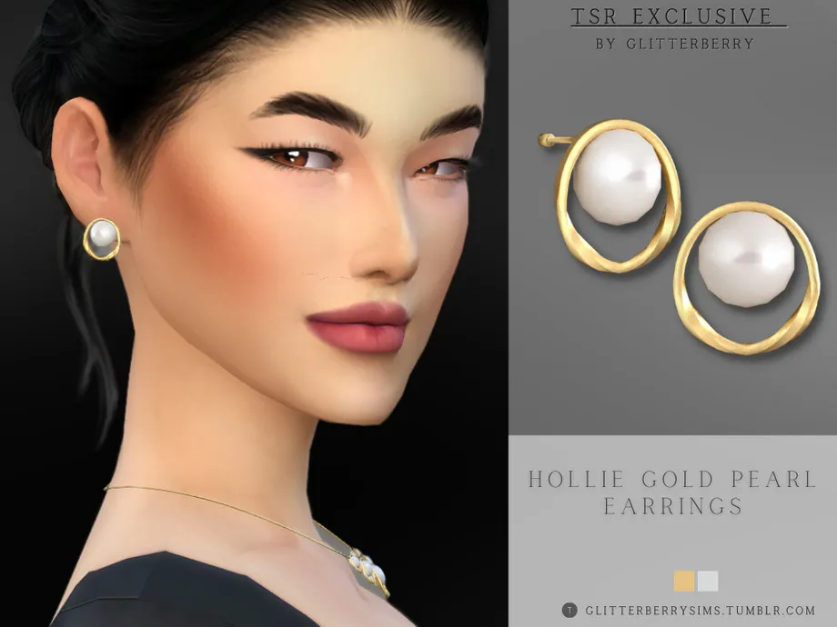 Hollie Gold Pearl Earrings