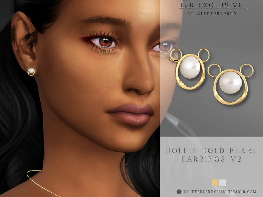 Hollie Gold Pearl Earrings v2