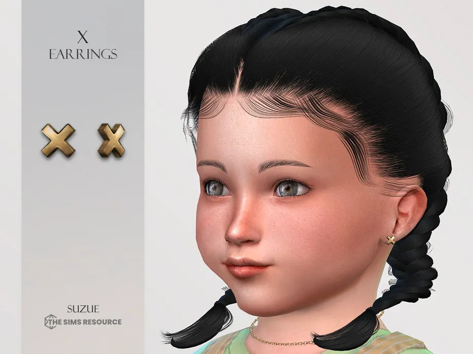 X Earrings Toddler