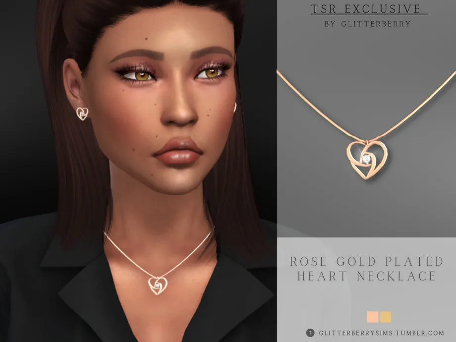 Rose Gold Plated Heart Necklace