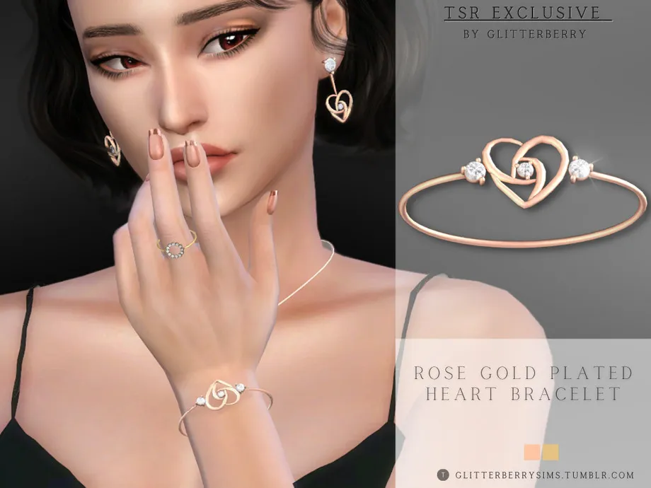 Rose Gold Plated Heart Bracelet