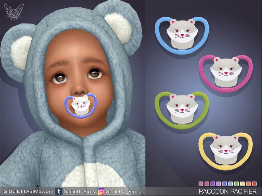 Raccoon Pacifier For Infants (brow ring category)