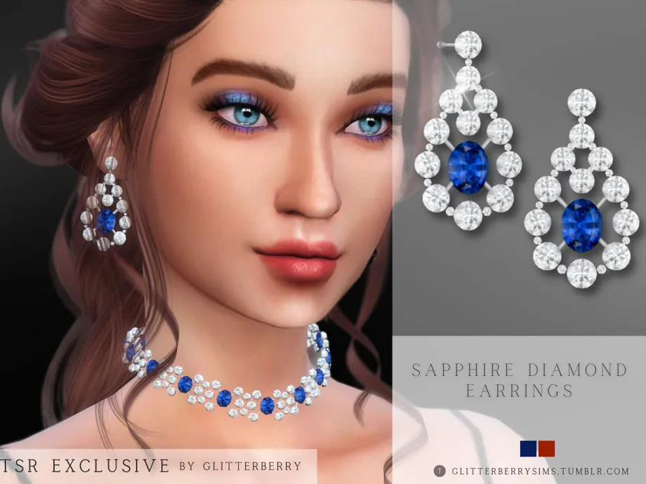 Sapphire Diamond Earrings
