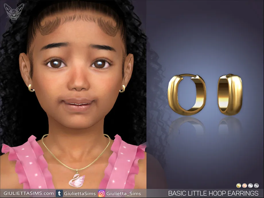 Basic Little Hoop Earrings For Kids